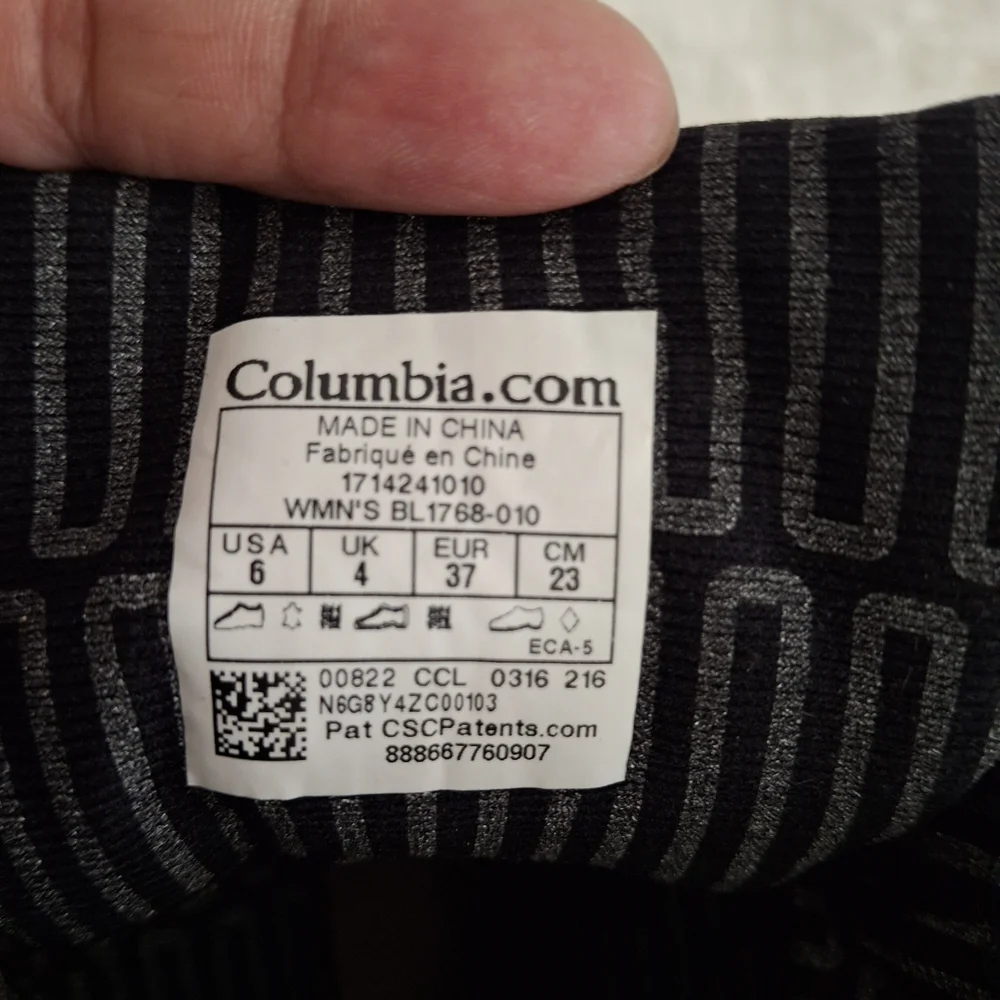 Women's Columbia Black Winter Boots Rugged Design Waterproof Size 6.